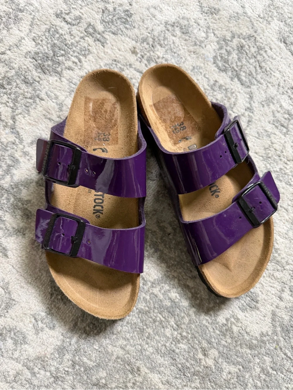 Purple Birkenstock Strap Sandals Sz 38 - Picture 3 of 4
